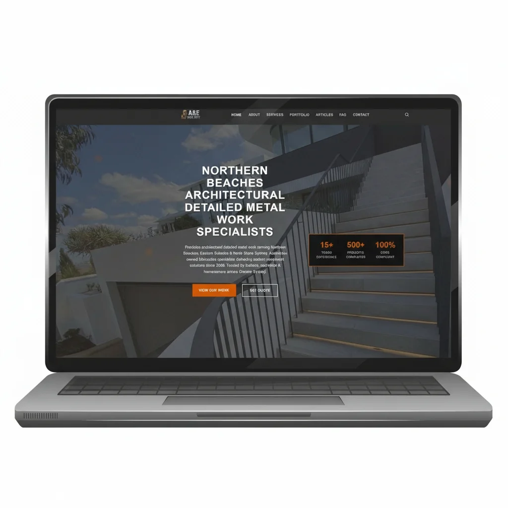 A&E Metalcraft custom website design and branding